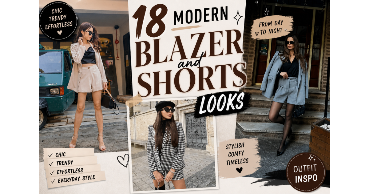 18 Modern Blazer and Shorts Looks