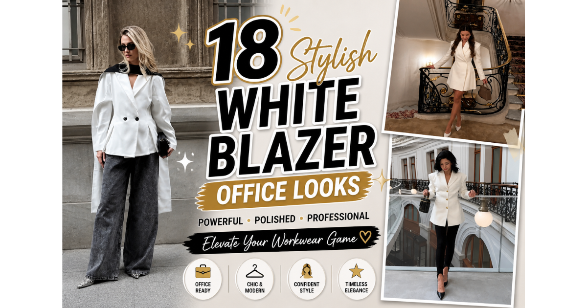 18 Stylish White Blazer Office Looks
