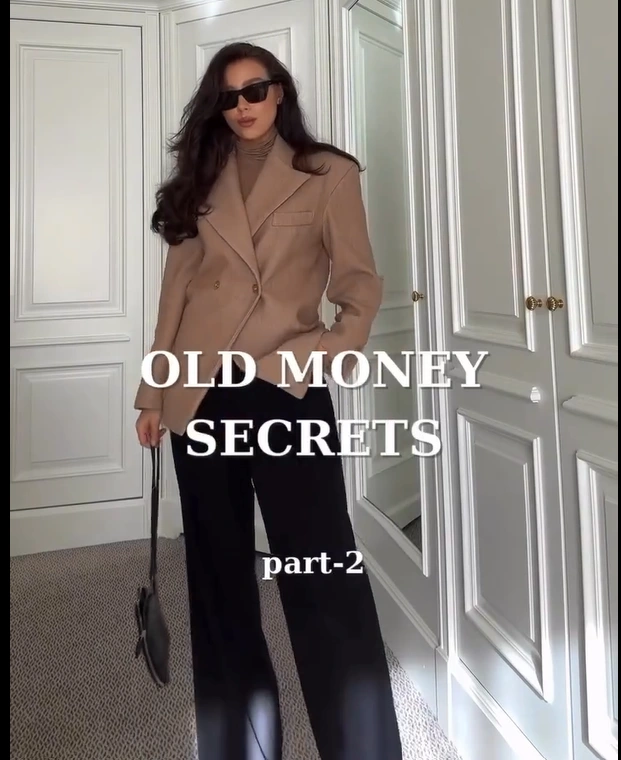 Camel Blazer with Black Wide-Leg Trousers Old Money Outfit