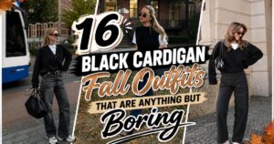 16 Black Cardigan Fall Outfits That Are Anything But Boring