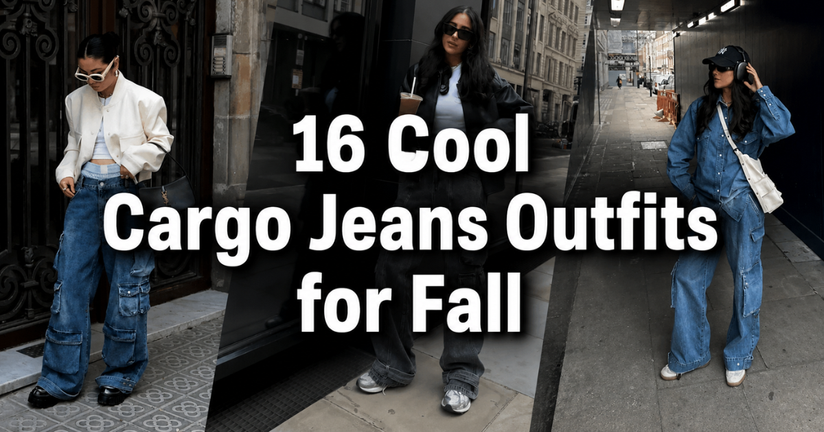 Bold cargo jeans street style