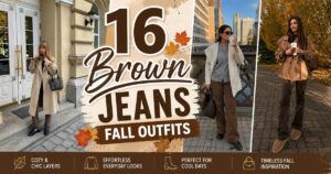 16 Brown Jeans Fall Outfits That Make Tonal Dressing Look Easy
