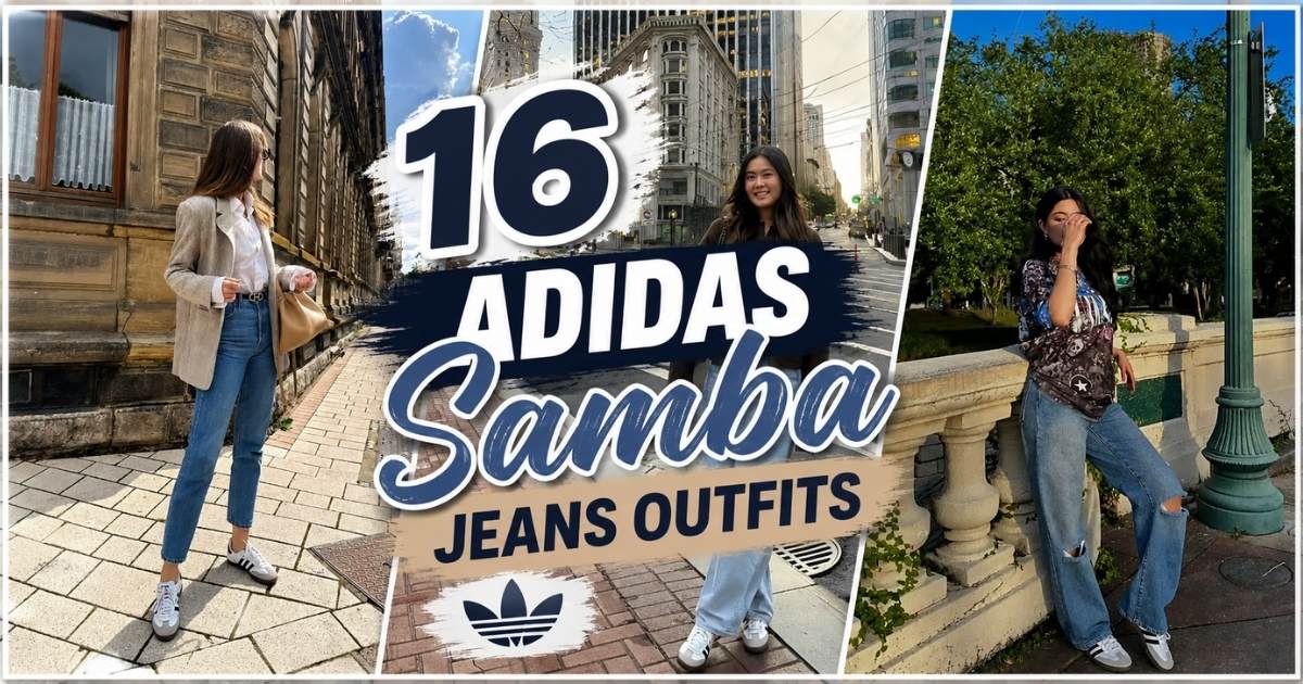 City street fashion with Adidas Samba sneakers