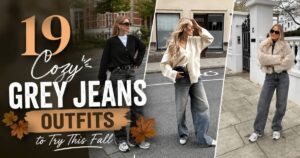 19 Cozy Grey Jeans Outfits to Try This Fall