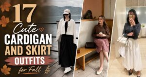 17 Cute Cardigan and Skirt Outfits for Fall