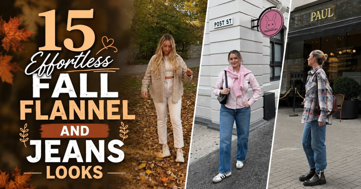Effortless fall flannel and jeans looks
