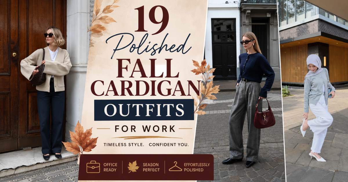 Polished fall cardigan outfits for work